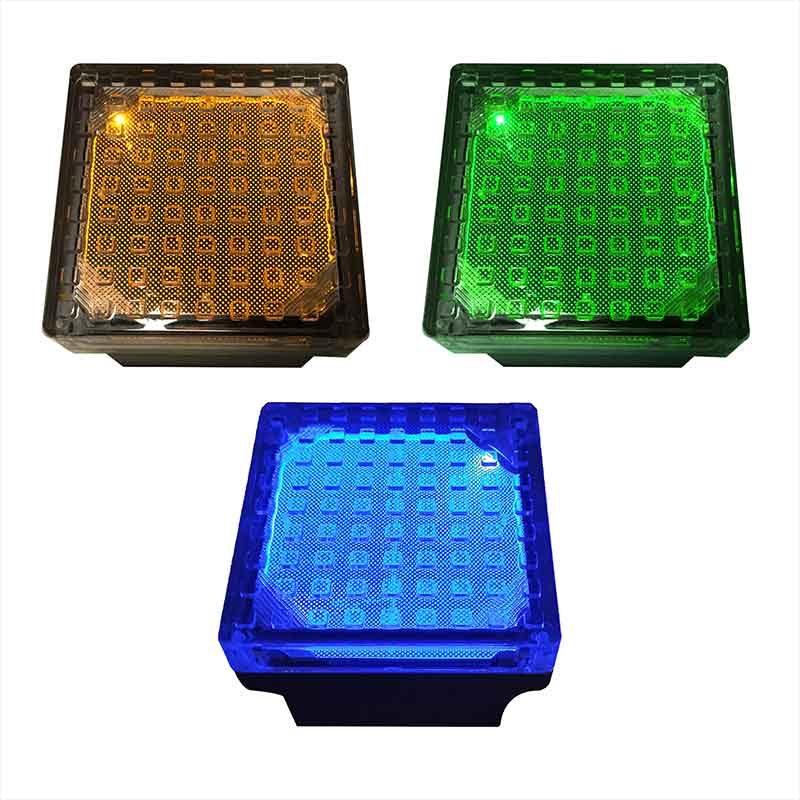 Square IP 68 Plaza Solar LED Brick Lights