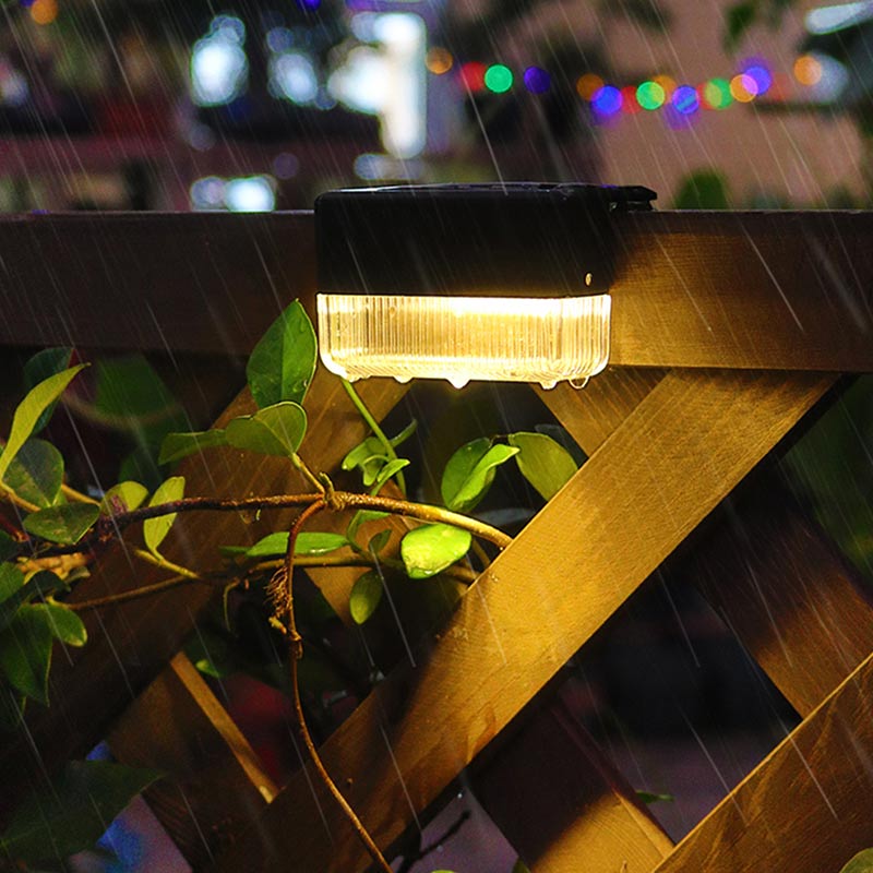 Outside Wireless RGB 3 LED Solar Deck Fence Lights