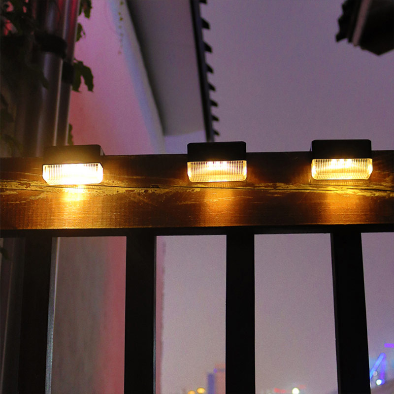 Outside Wireless RGB 3 LED Solar Deck Fence Lights