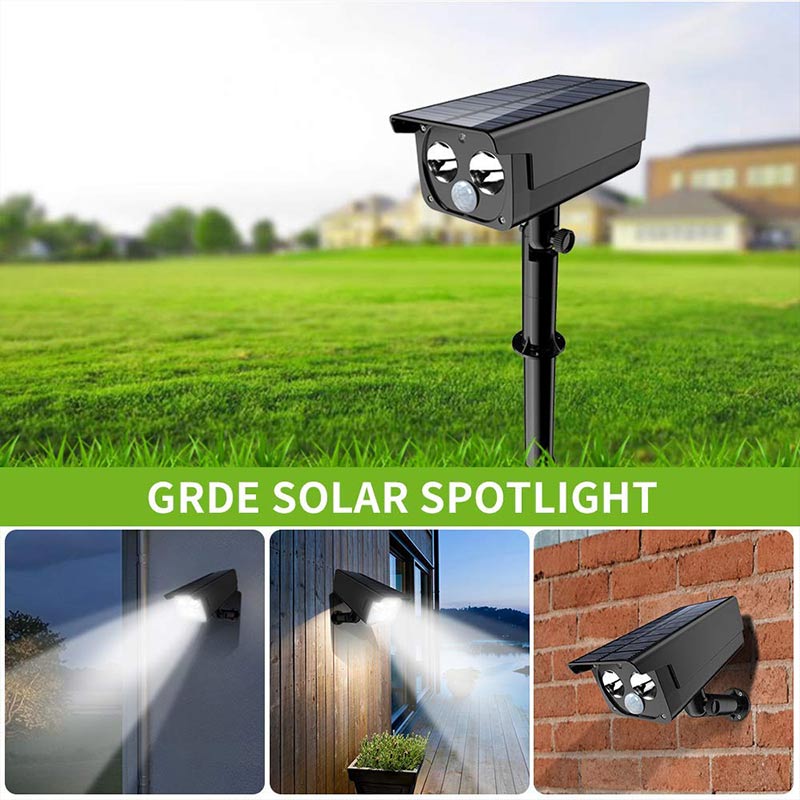 2 LED Wireless Motion Sensor Solar Spot lights Outdoor