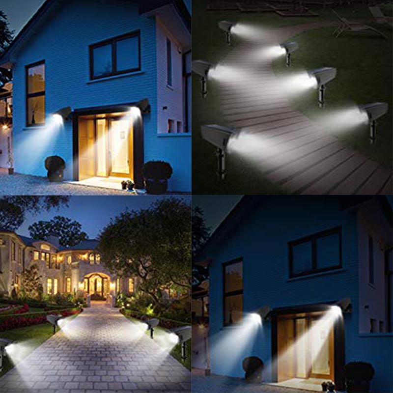 2 LED Wireless Motion Sensor Solar Spot lights Outdoor