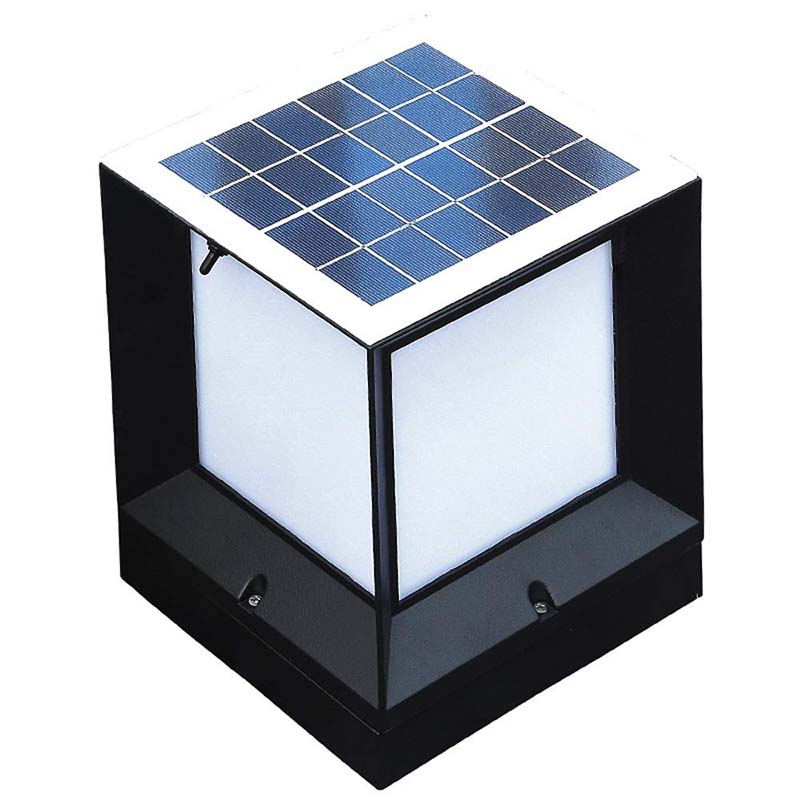 Waterproof Solar Post Light Outdoor Square Column Pillar Lamp