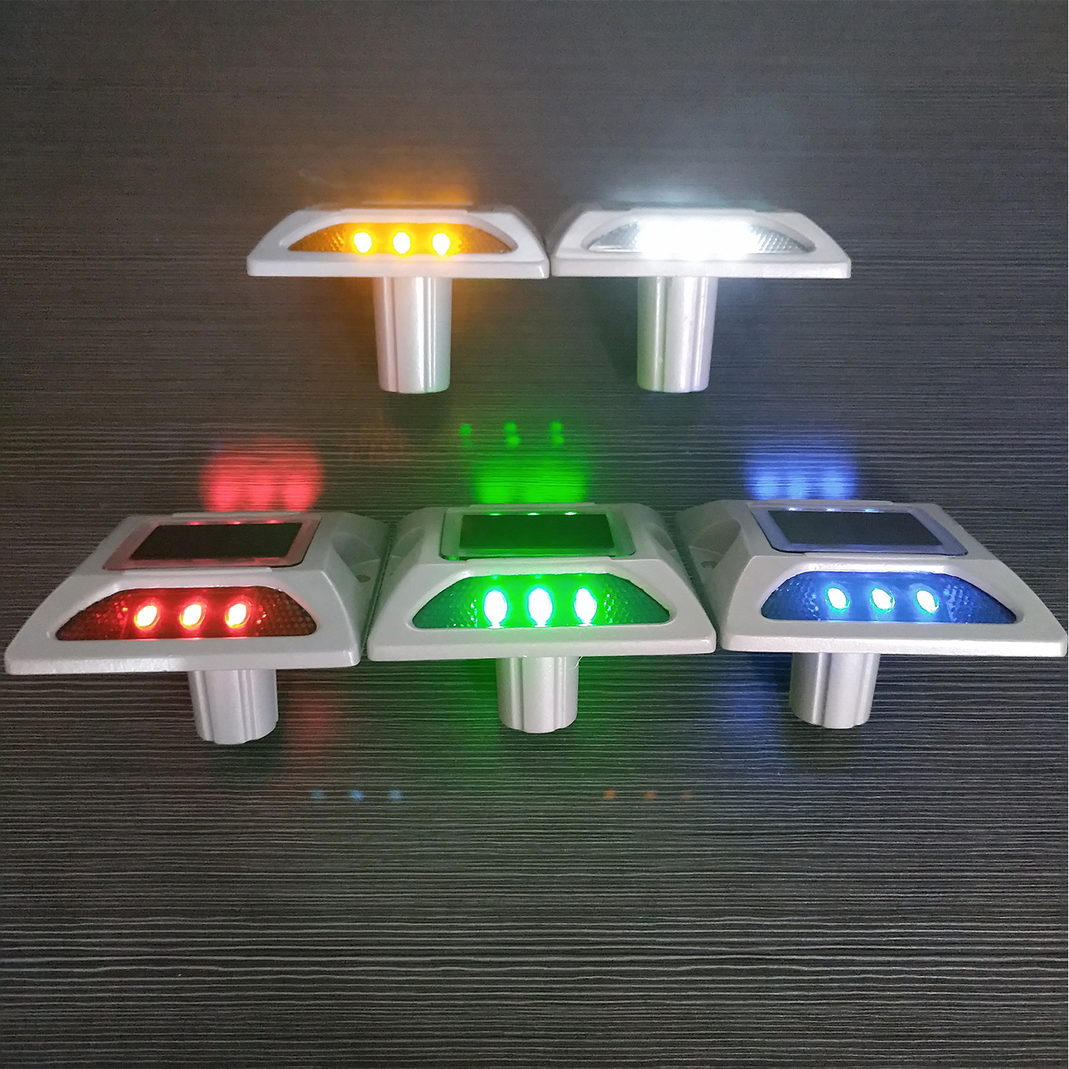 6 LED Wireless Solar Power Road Stud Lights