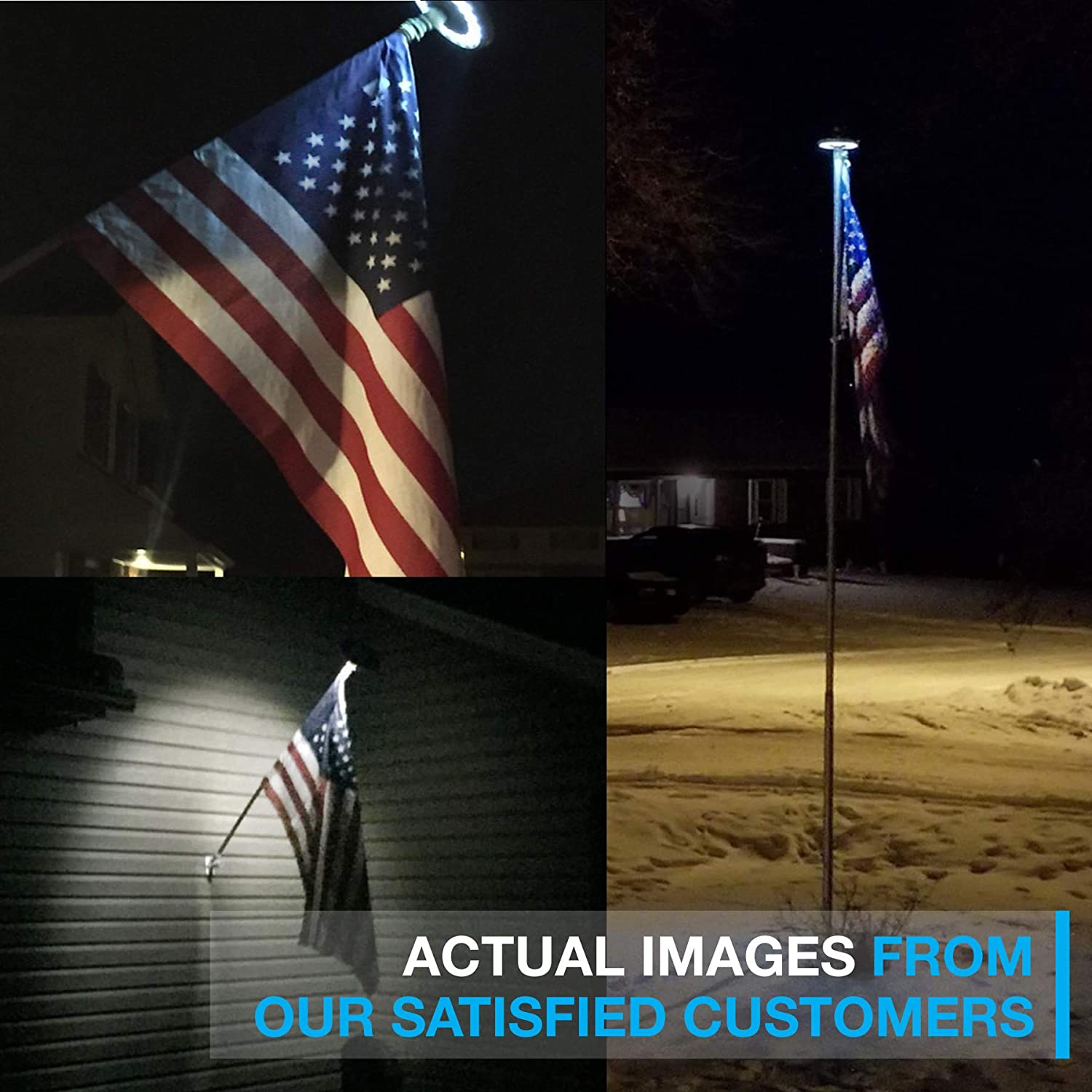 26 LED Outdoor Waterproof Solar Power Flag Pole Light