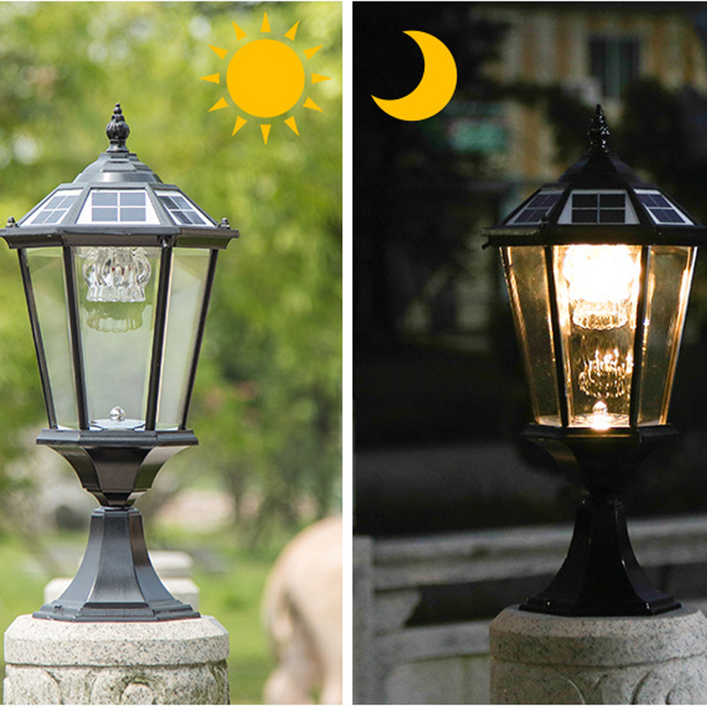 Outdoor Waterproof Solar Power Post Column Lights