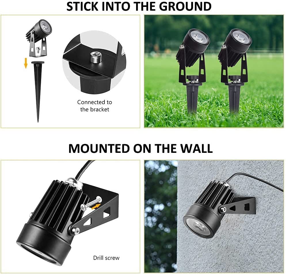 IP65 Waterproof LED Landscape Spotlights Solar Powered Garden Light