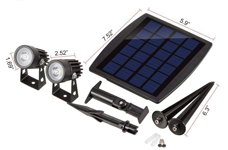 IP65 Waterproof LED Landscape Spotlights Solar Powered Garden Light