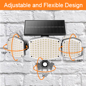208 LED Lights Outdoor Solar Powered Motion Sensor Security Light