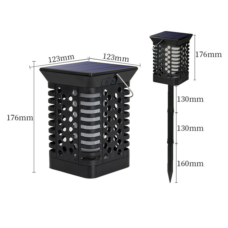 75 Led Flickering Flame Lights Garden Decor Solar Powered Outdoor Lantern Light