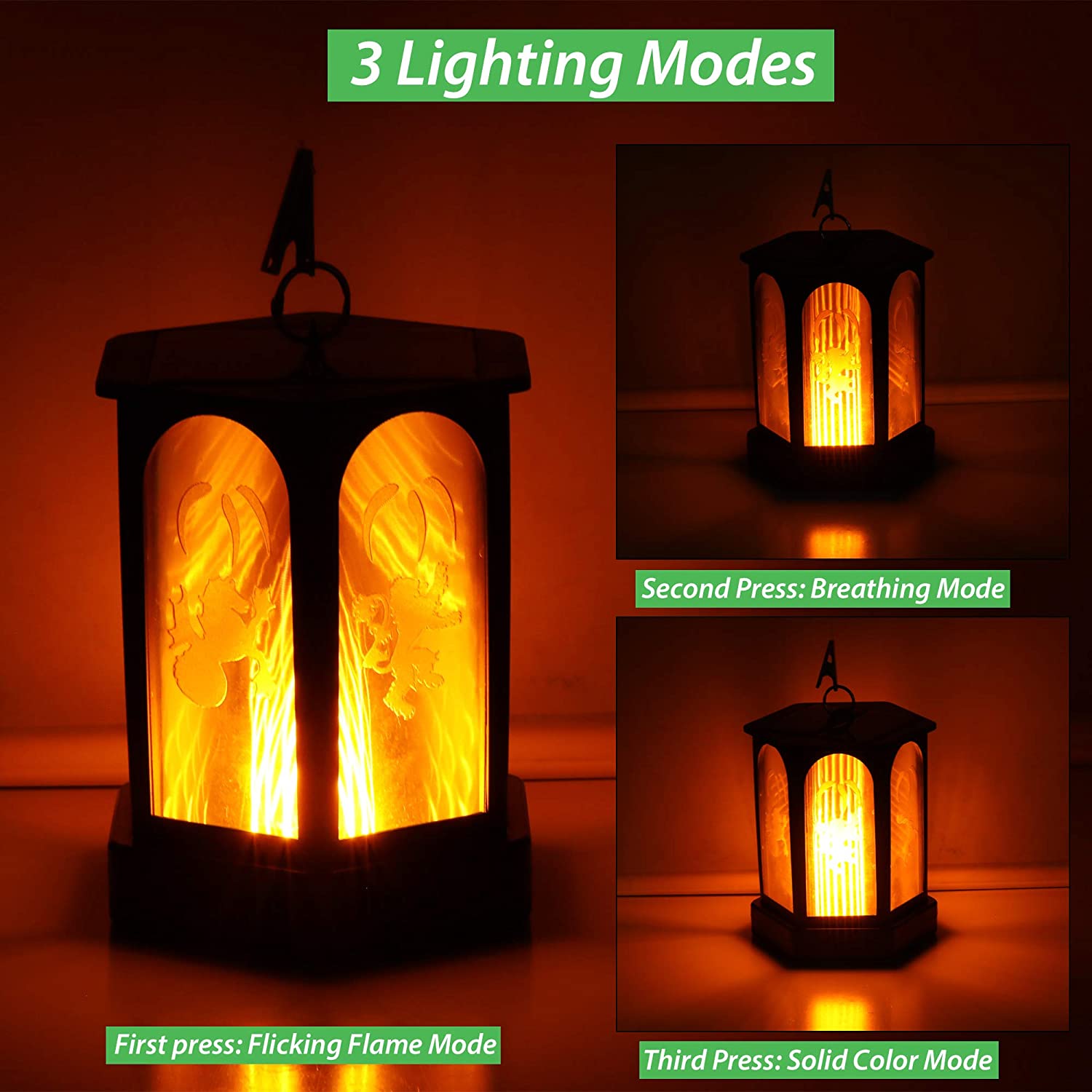 Flickering Dancing Garden Pathway Camping Light Flame Outdoor Solar Led Lantern