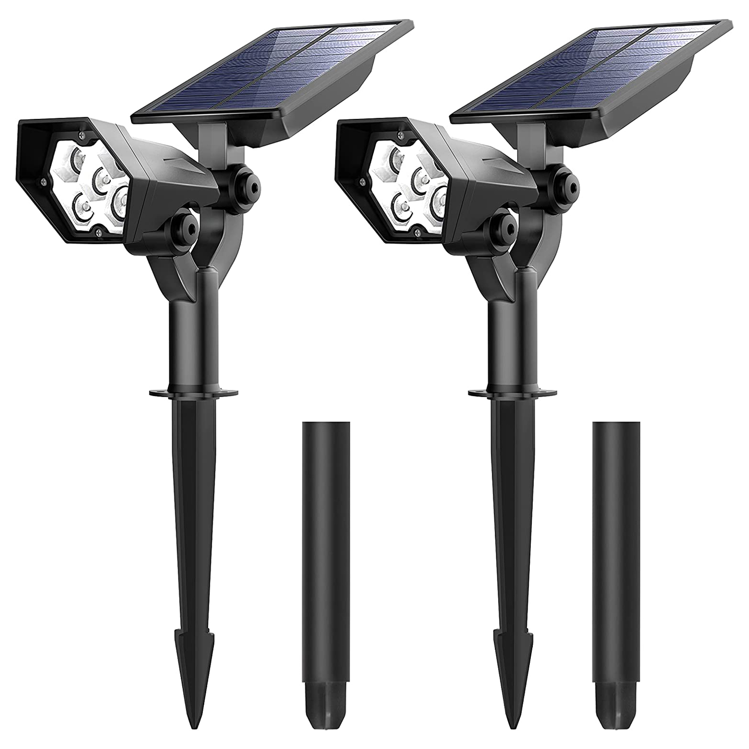 5 LED Garden Lawn Lights Solar Power IP 65 Waterproof Walkway Lighting