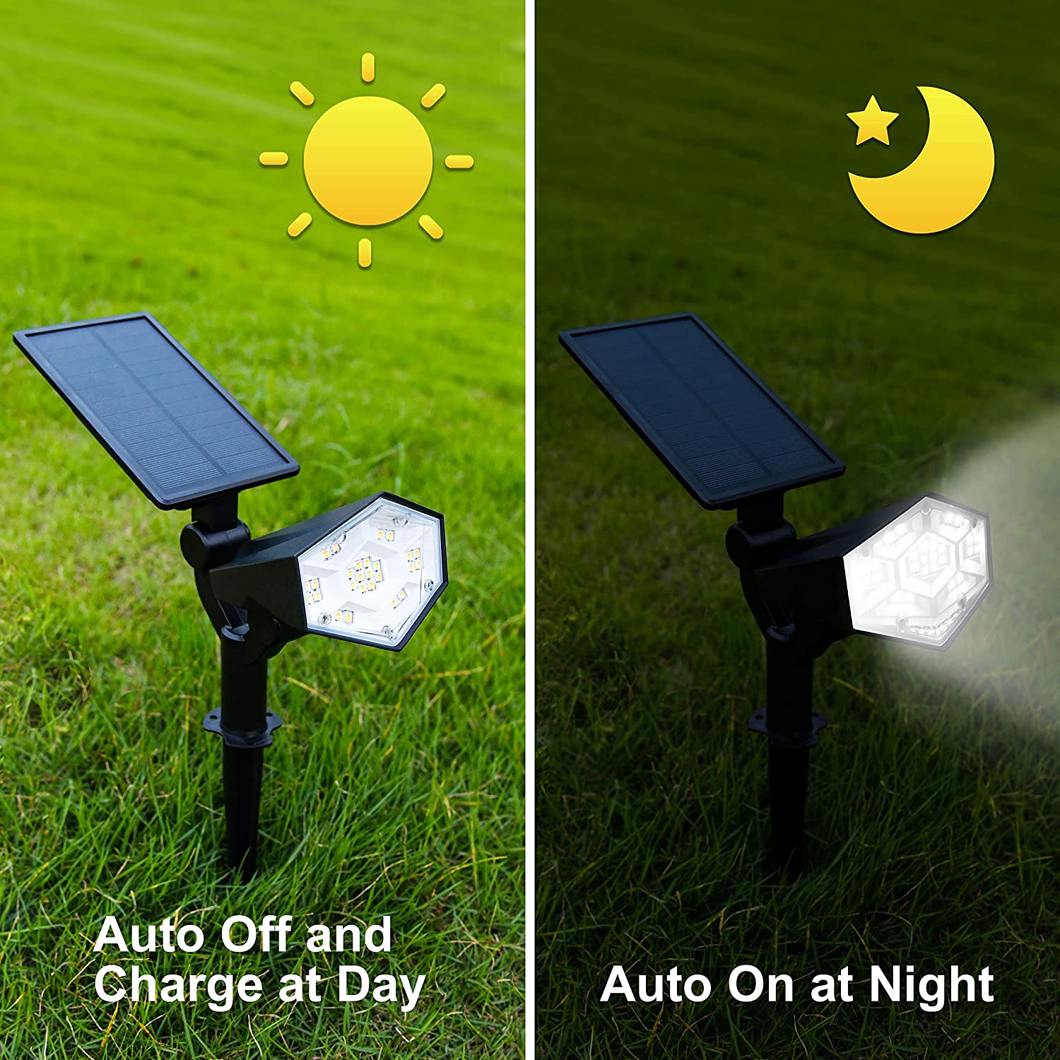 Waterproof Outdoor Garden Landscape Lighting 26 Led Solar Powered Lawn Pathway Lights