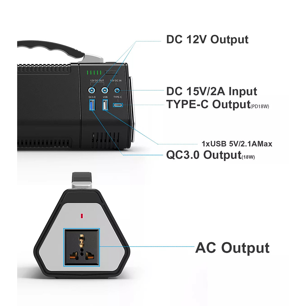 Customized Mini Emergency Power Supply Generator 100W/155Wh Portable Power Station