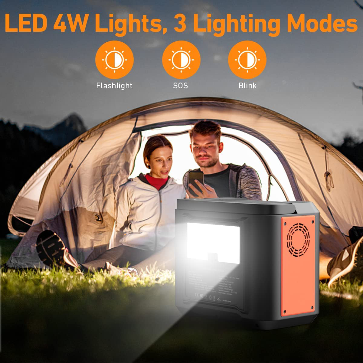 220V Camping Energy Storage Generator Station 300W Portable Emergency Power Supply