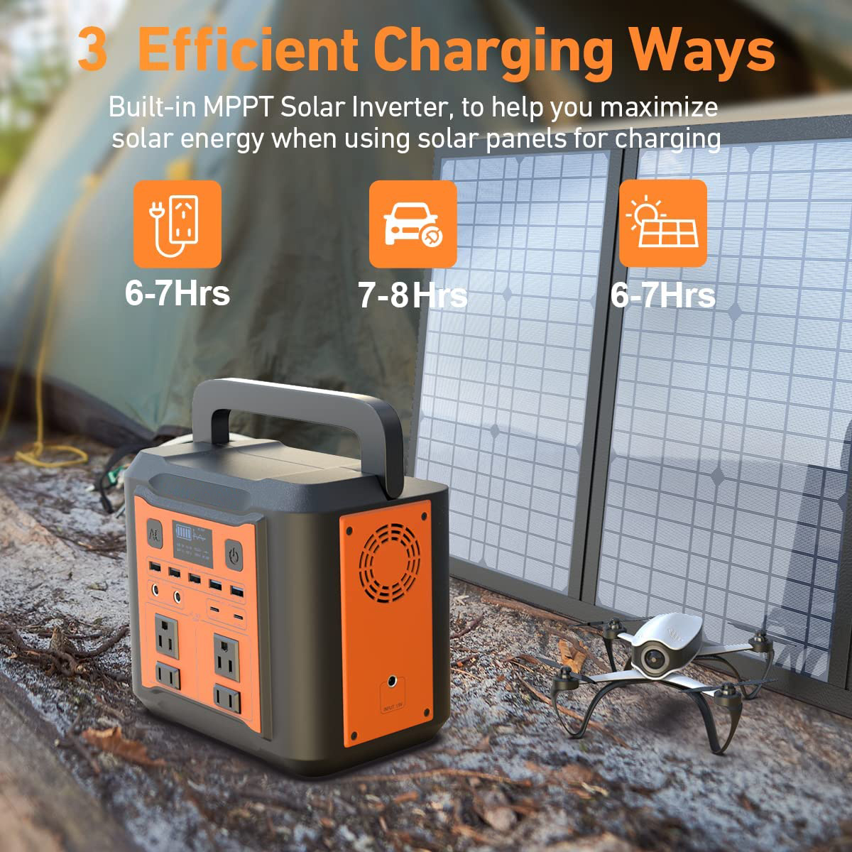 220V Camping Energy Storage Generator Station 300W Portable Emergency Power Supply