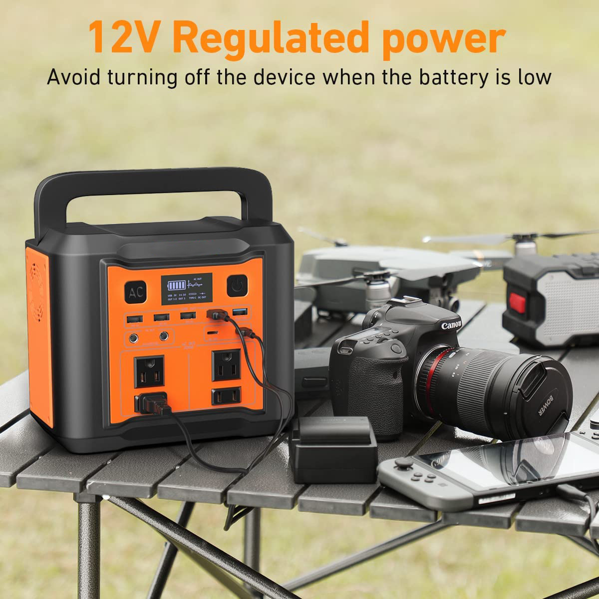 220V Camping Energy Storage Generator Station 300W Portable Emergency Power Supply