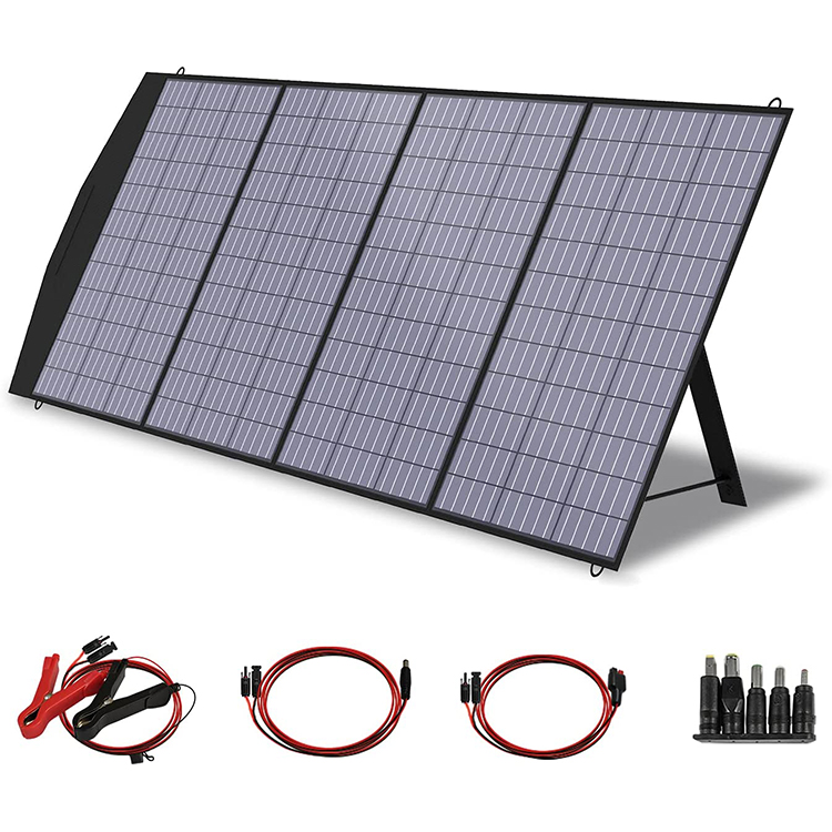 200W 18V Flexible Solar Panel Kit  Portable Foldable Monocrystalline Waterproof Solar Panel Charger with MC4/Type-C/USB/DC Outputs for Power Stations Outdoor Camping RV